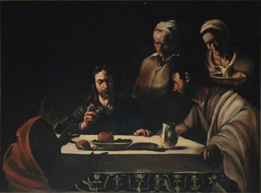 Riproduzione Cena in Emmaus Caravaggio